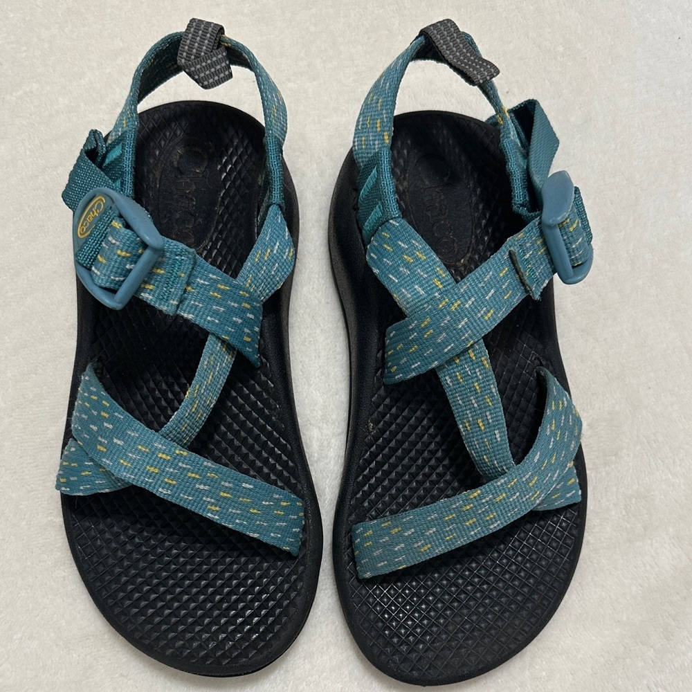 Chaco Kids Sandals Youth 2 Approx Teal Adjustable Sport Hiking Outdoor